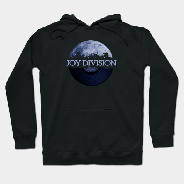 Joy Division bleu moon vinyl Hoodie by hany moon